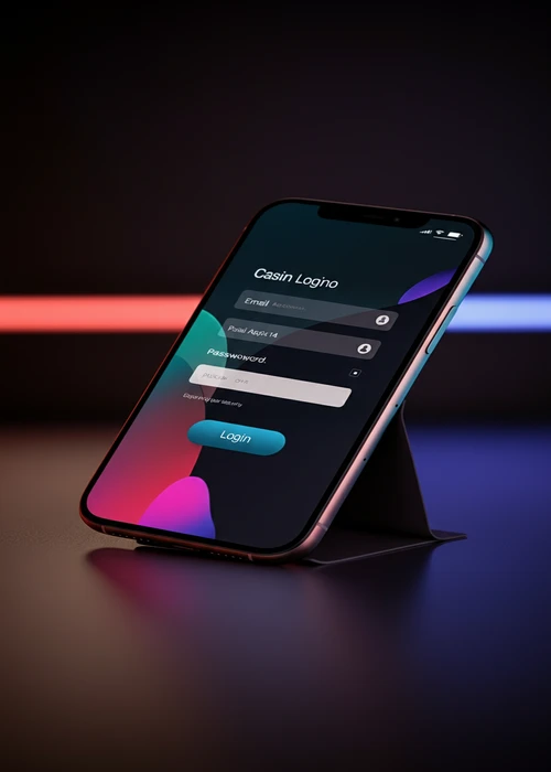 Screenshot des Gamrfirst Casino Login-Bildschirms mit Eingabefeldern für E-Mail und Passwort sowie dem Anmelde-Button